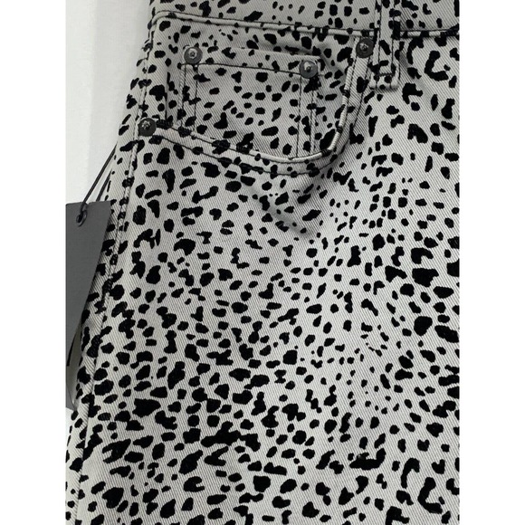 Rag & Bone Hana Women’s Gray Velvet Cheetah Cropped High Rise NEW Size 29 - Picture 11 of 13
